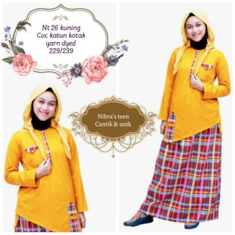 Nibras Teen NT 26 Kuning Baju Setelan Remaja Muslim  