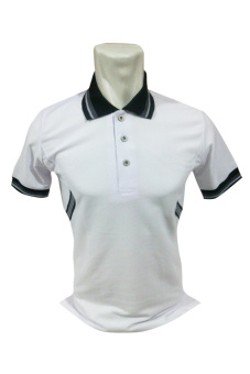 Nope USA Made - MURAH Kaos Kerah Polo Shirt Kombinasi Lengan Pendek 07.00 k 06.00 - Hitam  
