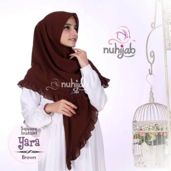 NUHIJAB - SQUARE INSTAN YARA - BROWN  