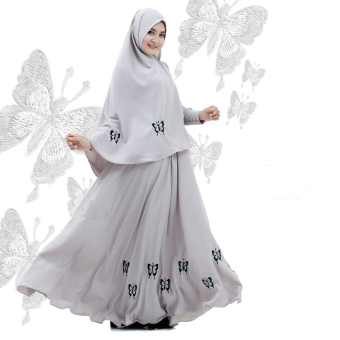 Nuranitex Busana Muslim Dress Yumna Exclusive - Abu  