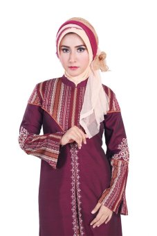 Nurghania Azalea Baju Gamis Limited Edition CP-01 - Merah Marun  