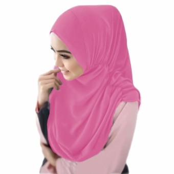 Nurjanah Hijab Kerudung Jilbab Instan Instant - [Warna pink]  