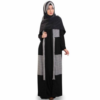 NWC Long Outer Houndstooth 01 - Hitam  