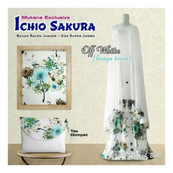 Octacon - Mukena Bali Ichio Sakura Exclusive [ Off White Bunga Tosca ]  