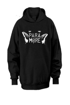 Ogah Drop Hoodie Paramore Butterfly - Hitam  