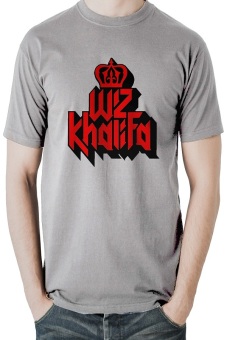 Ogah Drop T-Shirt Wiz Khalifa - Abu-abu  