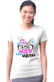 Ogita Tee - Kaos Wanita - Tumblr Tee - Kaos Tumblr - Mad Math - Putih  