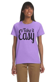 Ogita Tee - Kaos Wanita - Tumblr Tee - Kaos Tumblr - Take It Easy - Ungu  