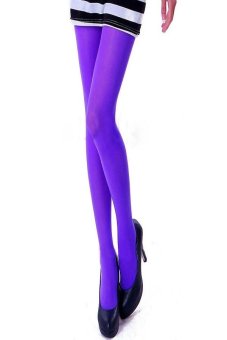 Okdeals Women's Sexy Autumn Footed Thick Opaque Stockings Pantyhose Purple - Intl  