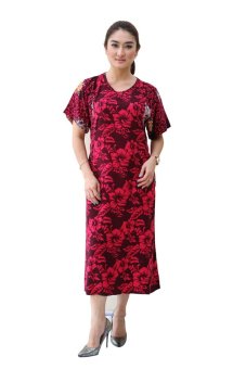 Oktovina-HouseOfBatik Daster Batik Santung - Easy Batik DLPS-4 - Merah  