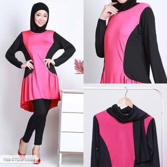 Omah Fesyen Cadenizha Two Tone Pinguin Muslim Set - Pink  