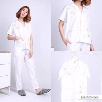 Omah Fesyen Deyuana Flowery Sleepwear Set - White  