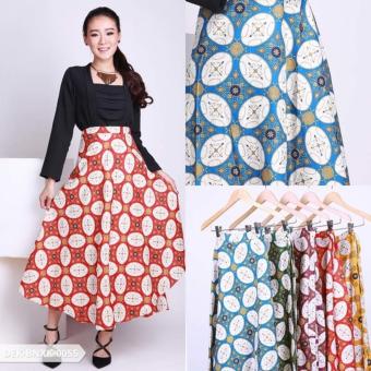 Omah Fesyen Jezyla Batik Wrap Midi Skirt - Yellow  