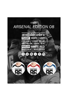 Ordinal Arsenal Edition 08 Raglan - Putih-Merah  