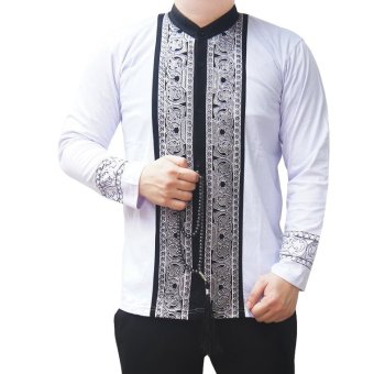 Ormano Baju Koko Muslim Panjang Eksklusif N12 - Putih  