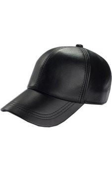 ormano topi baseball snapback cap black leather hitam ormano topi baseball snapback cap black leather hitam