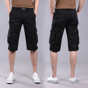 Outdoor men's new summer slacks shorts at five men's cotton overalls more men's trousers pocket - intl  