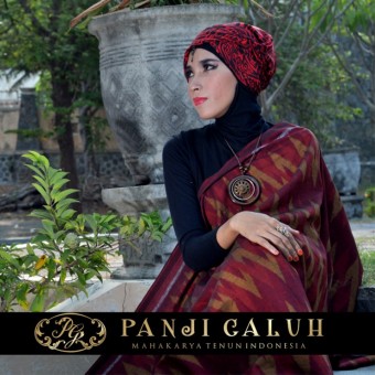 Panji Galuh Kain Tenun Maroon Mottle  