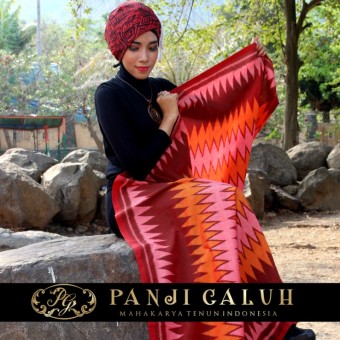 Panji Galuh Kain Tenun Orange Mottle  