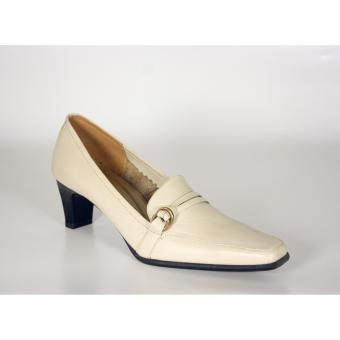 Pantofel heels kulit - Ivory  