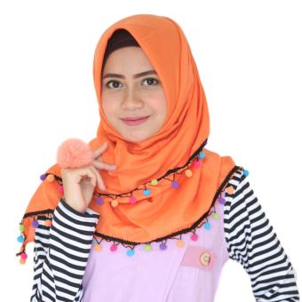 parisku hijab jilbab segiempat candy orange  