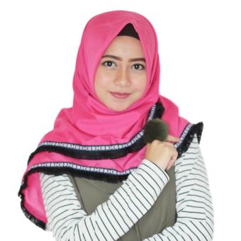 parisku hijab jilbab segiempat egypt pink fanta  