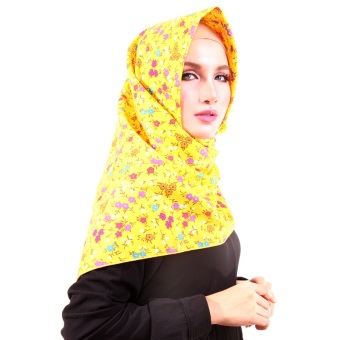 Parisku Jilbab Hijab Segiempat Katun Parisku Square talitha yellow  