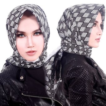 Parisku Jilbab Hijab Segiempat Katun Square Monochrome Sahara  