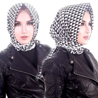 Parisku Jilbab Hijab Segiempat Katun Square Monochrome Trigy  