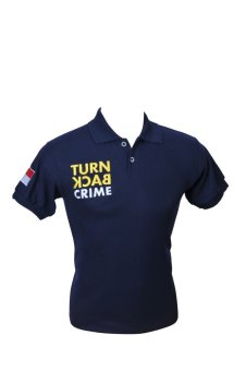 Parkinson Polo Shirt Turn Back Crime Investigation Police - Navy  