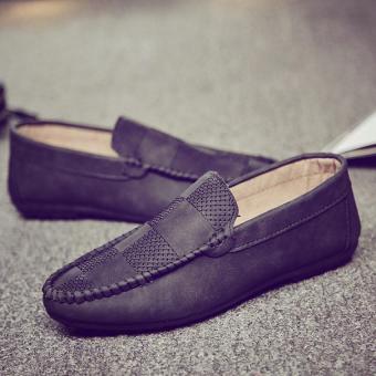 PATHFINDER Men's Fashion Casual PU Slip on Loafers?Black? - intl  
