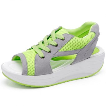 PATHFINDER Women's Elevator Shoes Sport Sandal (Green)  