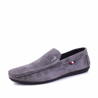 Pattrily classic spring and summer, men's casual shoes, moccasin-gommino, driving shoes, soft and comfortable(grey) - intl  