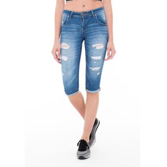 People's Denim Ladies Jeans Arwen RU Ripped Skinny Fit - Biru  