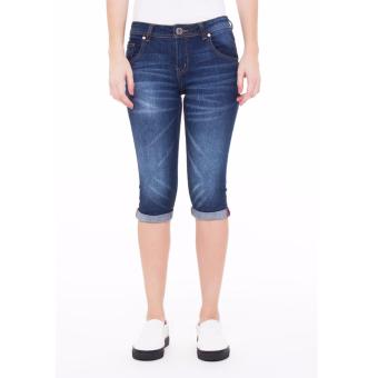 People's Denim Ladies Raven Ru 3/4 Slim Fit - Biru  