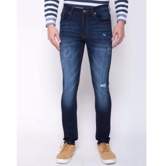 People's Denim Man Jeans Achiles Slim Fit - Biru  