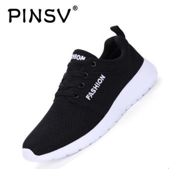 PINSV Men Breathable Casual Shoes Fashion Sneakers (Black) - intl  