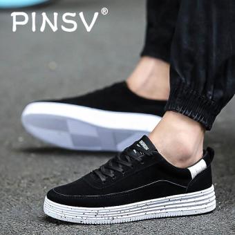 PINSV Men Fashion Sneakers Skate Shoes (Black/White) - intl  