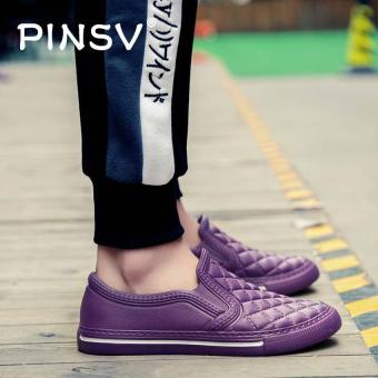 PINSV Men's Fashion Casual Breathable Flats Shoes Loafers (Purple) - intl  