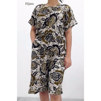 Pitakita Baju Tidur Celana Kulot Batik - Hijau  