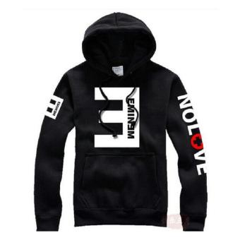 Playclotink Hoodie Eminem No Love Full Black  