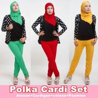 POLKA CARDI SET  