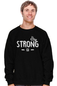 Positive Outfit Sweater Stay Strong - Hitam  