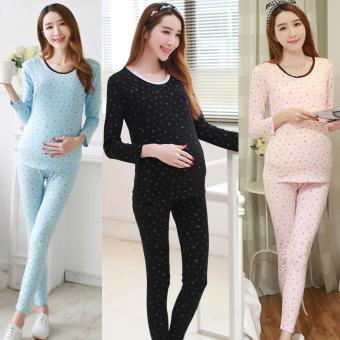 Pregnant women Autumn clothes pajamas Tracksuit-Pink - intl  