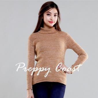 Preppy Coast Turtleneck Sweater (Orange)  