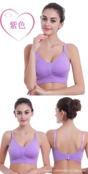 Prevent Sagging Pregnant Women Underwear Postpartum Breastfeeding Bra Breast Breast Bra- Purple - intl  