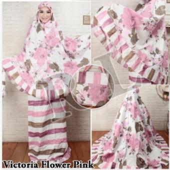 PusatFashion Mukena Victoria Flower - Pink  