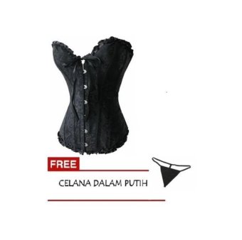 QN Korset Kim Free Celana Dalam M - Hitam + Gratis Lingerie  