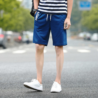 Queen Men's Simple Style Sports Pants Beach Shorts(Blue) - Intl  