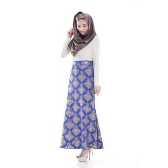 Queen Muslim woman bronzing Skirts Linen Saudi Arabia(Blue)  